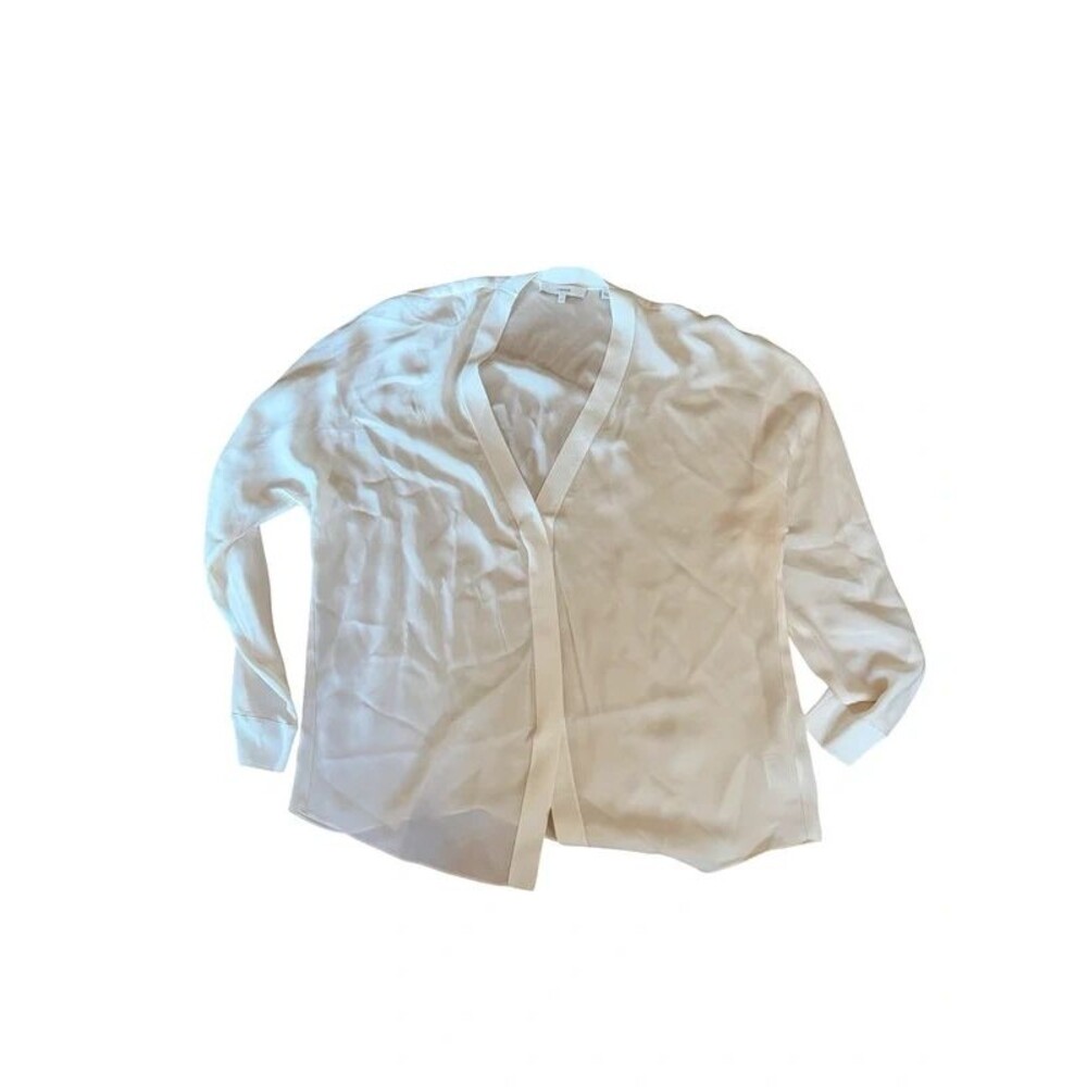 Vince 100% Silk White Blouse